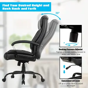 Costway Big &Tall Office Chair Swivel Padded Executive Chair Ergonomic Adjustable Height