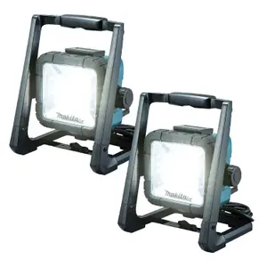 Makita DML805 18v / 14.4v / 240v LXT Li-Ion LED Work Light Site Light Twin Pack