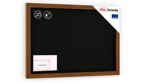 ALLboards Black chalkboard 90x60 cm wooden frame