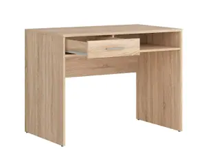 Office Desk Dressing Table Drawer Console Open Shelf Sonoma Oak Finish Nepo