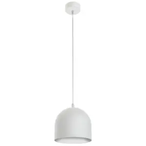 Luminosa Madison Dome Pendant Ceiling Light White 17cm