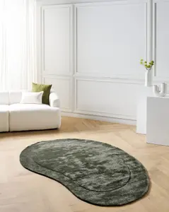 Viscose Area Rug 160 x 230 cm Green MASSO