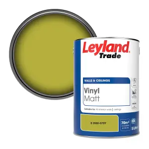 Leyland Trade Vinyl Matt Walls & Ceilings Emulsion Paint (S 2060-G70Y) 5L