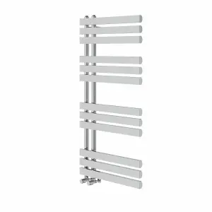 Rinse 1200x600mm Flat Panel Bathroom Heated Towel Rail Radiator Chrome