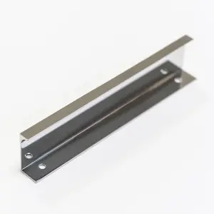 Polished Chrome Kitchen Cabinet Edge Mount Lip Pull Handle 160mm Hole Centres