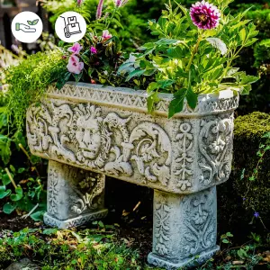 Lion design Stone Troughs on legs