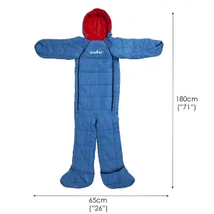 Wearable Sleeping Bag Blue Adults Large/XL