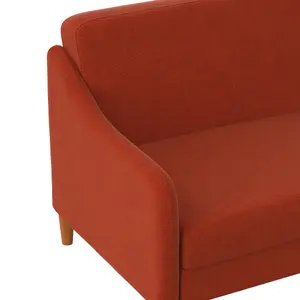 Jasper coil 3-seater Sofa Bed in orange fabric