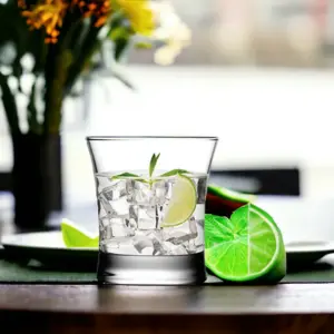 URBNLIVING 9cm Height Clear Glass Water Tumbler Drinking Glass Set of 6