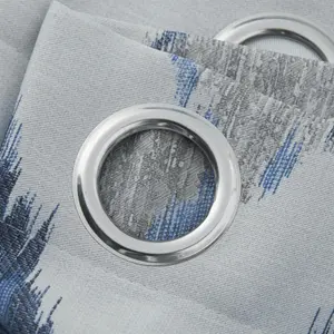 Os Ring Top Curtains Blue 168cm x 229cm