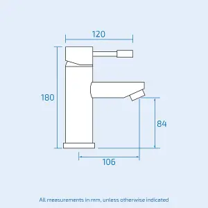 Nes Home Marc Mono Bath Filler and Basin Tap with Waste