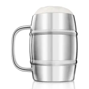 Original Products Final Touch Stainless Steel Large Double-Wall Drinking Mug 1 Litre Silver