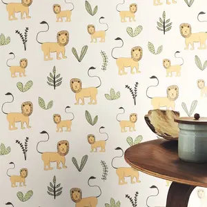 Bambino XVIII Lions Wallpaper Natural Rasch 531701