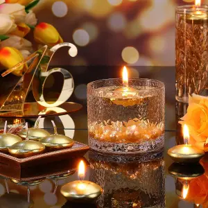 6pc Gold Floating Tealight Candles