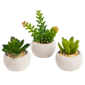 Blooming Artificial - 7cm / 0.25ft Artificial Succulent Trio