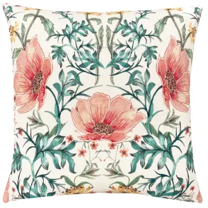 Evans Lichfield Heritage Peony Printed Feather Filled Cushion