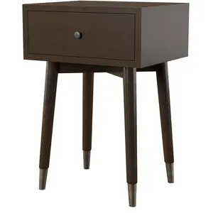 1 Drawer Bedside Table Brown