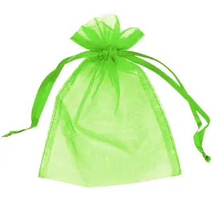 Shatchi 10pcs Green Luxury Organza Gift Bags Jewellery Pouches Xmas Christmas Party Candy Sweet Favours Gifts Bag 12 x 15 cm