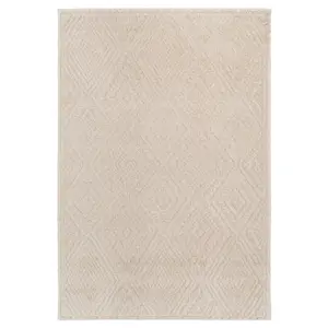 Grey Lined Geometric Abstract Area Rug 160cm x 230cm