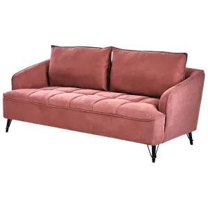 Fabric Sofa Set Burgundy HOBRO