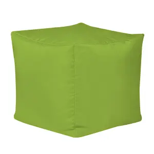 Veeva Outdoor Bean Cube Lime Green Bean Bag Pouffe