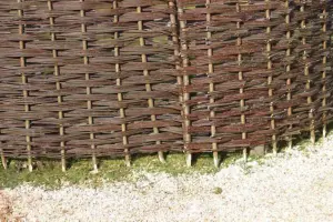 Primrose Premium Framed Willow Hurdle Natural Handwoven Fence Panel 6ft x 4.5ft