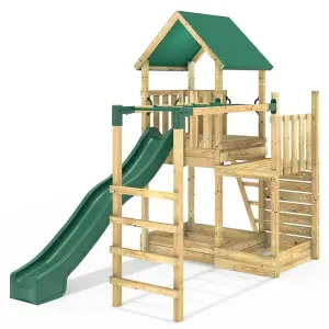 Rebo Modular Wooden Climbing Frame Adventure Playset - M3 plus Monkey Bars