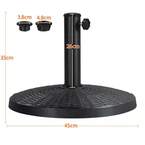 10.1kg Free Standing Umbrella Base Black