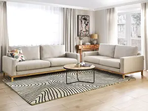 Fabric Living Room Set Beige SIGGARD