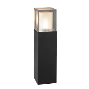 Elstead Arendal Outdoor Medium Bollard, Black, IP65, E27