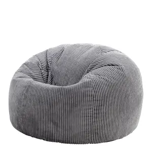 icon Kingston Classic Corduroy Bean Bag Charcoal Grey Bean Bag Chair