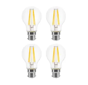 150w Equivalent LED Traditional Looking Filament Light Bulb A60 GLS B22 Bayonet 10.5w LED - Warm White - Pack of 4