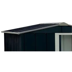 8 x 6 Apex Metal Garden Shed - Anthracite Grey (8ft x 6ft / 8' x 6' / 2.6m x 1.8m)