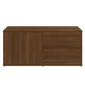 Berkfield TV Cabinet Brown Oak 80x34x36 cm Engineered Wood