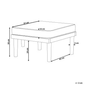 Garden Ottoman BARATTI Acacia Wood Light Wood