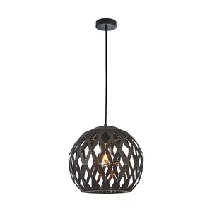 Luminosa Hilo Modern 1 Light Wire Frame Pendant Ceiling Light, E27