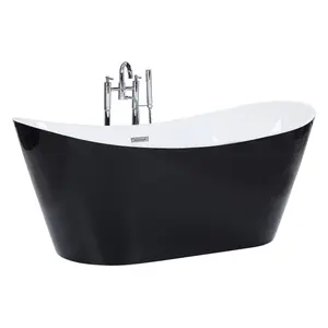 Freestanding Bath 1500 x 750 mm Black ANTIGUA