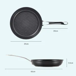 Anolon X SearTech Black Round Aluminium Induction Suitable Non-Stick Saucepan with Lid 18cm