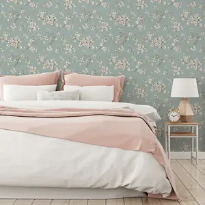 Boutique Eliza Duck egg Smooth Wallpaper Sample