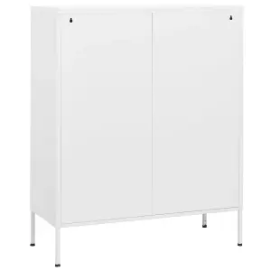 Berkfield Storage Cabinet White 80x35x101.5 cm Steel