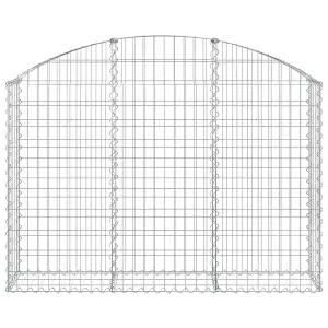 Berkfield Arched Gabion Basket 150x30x100/120 cm Galvanised Iron