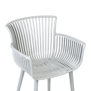 Set of 4 Garden Chairs PESARO Light Grey