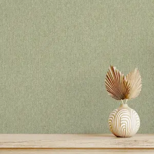 Crown M1867 Harris Texture Luxury Textured Wallpaper, Green