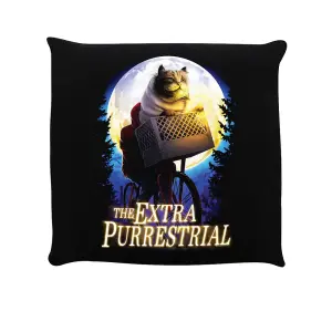 Horror Cats The Extra Purrestrial Filled Cushion Black (One Size)