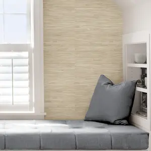 NuWallpaper SLW3409 Seagrass Natural Self Adhesive Wallpaper