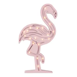 Litecraft Pink Flamingo Glow Kids LED Table Lamp