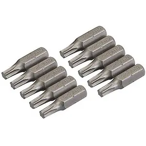 10 PACK T25 TRX TORX Star Chrome Vanadium Screwdriver Bits 1/4" Hex Steel Shank