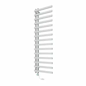 Rinse Bathrooms Minimalist Electric Thermostatic Bathroom Heated Towel Rail Radiator 1600x600mm 800W Chrome