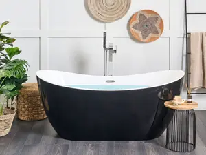 Freestanding Bath 1700 x 770 mm Black ANTIGUA