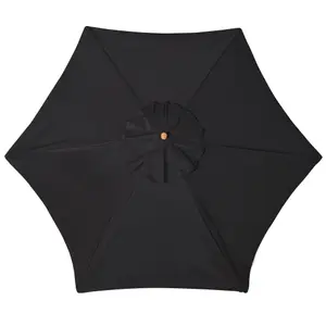 Outsunny 2.5m Wood Garden Parasol Sun Shade Patio Outdoor Wooden Umbrella Canopy